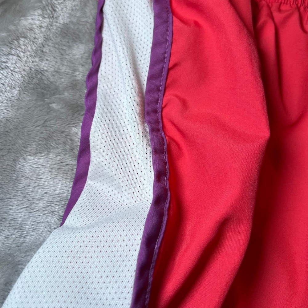 Nike Womens Size Medium Dri-FIT Running Shorts Pink White Purple Athletic Gym - Picture 13 of 14